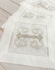 Custom Natalie Monogram Cocktail Napkins (Set of 4)