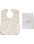 Pimlico Stripe Sand Wipeable Convertible Best Bib