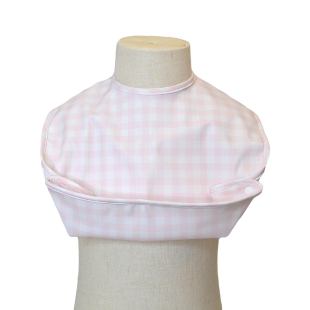 Pimlico Check Pink Wipeable Convertible Best Bib