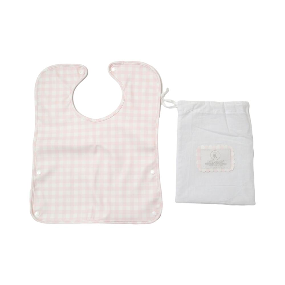 Pimlico Check Pink Wipeable Convertible Best Bib
