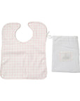 Pimlico Check Pink Wipeable Convertible Best Bib