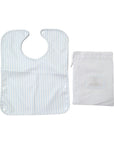 Pimlico Stripe Blue Wipeable Convertible Best Bib