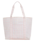 Pimlico Plaid Pink Personalized TRVL Jumbo Tote