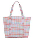 Classic Red Plaid Personalized TRVL Jumbo Tote