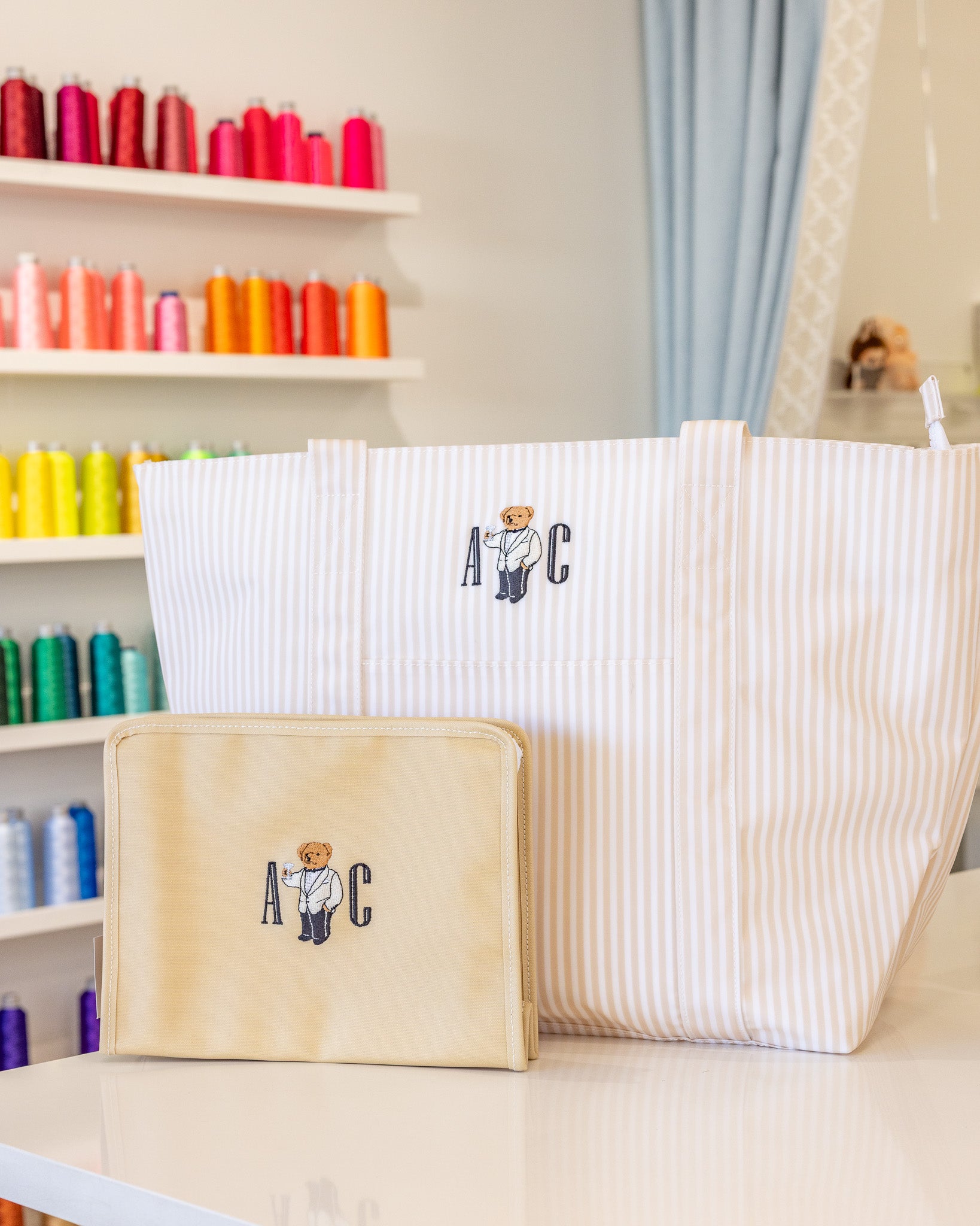 Pimlico Stripe Sand Jumbo Tote