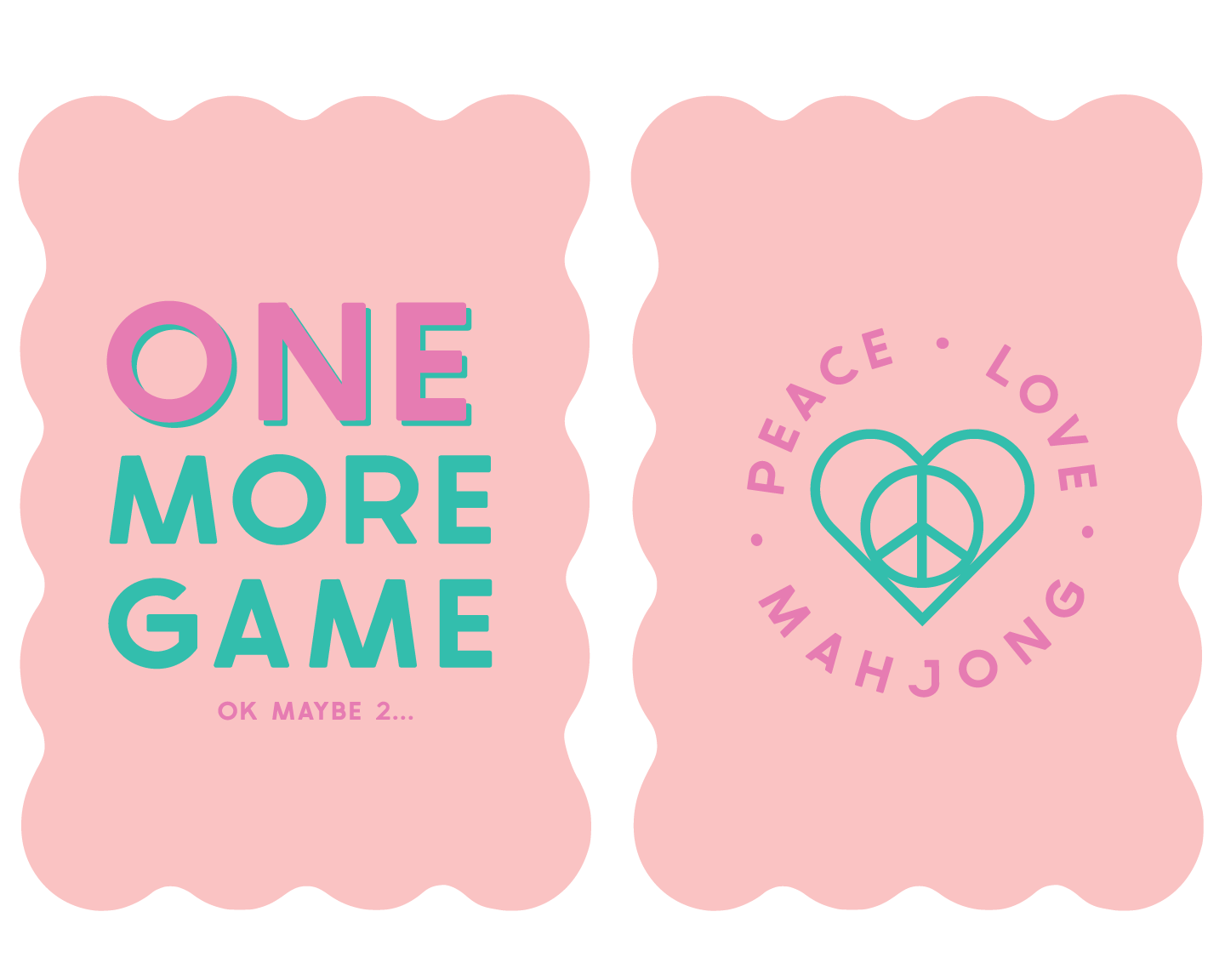 Mahjong Tile Shufflers (Set of 2): Hot Tips - Pink