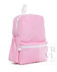 Gingham Pink Full-Size Backpacker Backpack