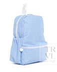 Gingham Sky Blue Full-Size Backpacker Backpack