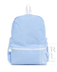 Gingham Sky Blue Full-Size Backpacker Backpack