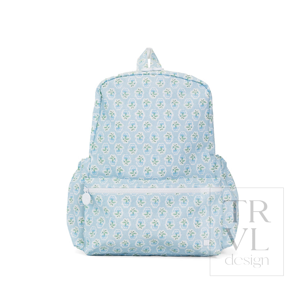 Petite Fleur Blue Full-Size Backpacker Backpack