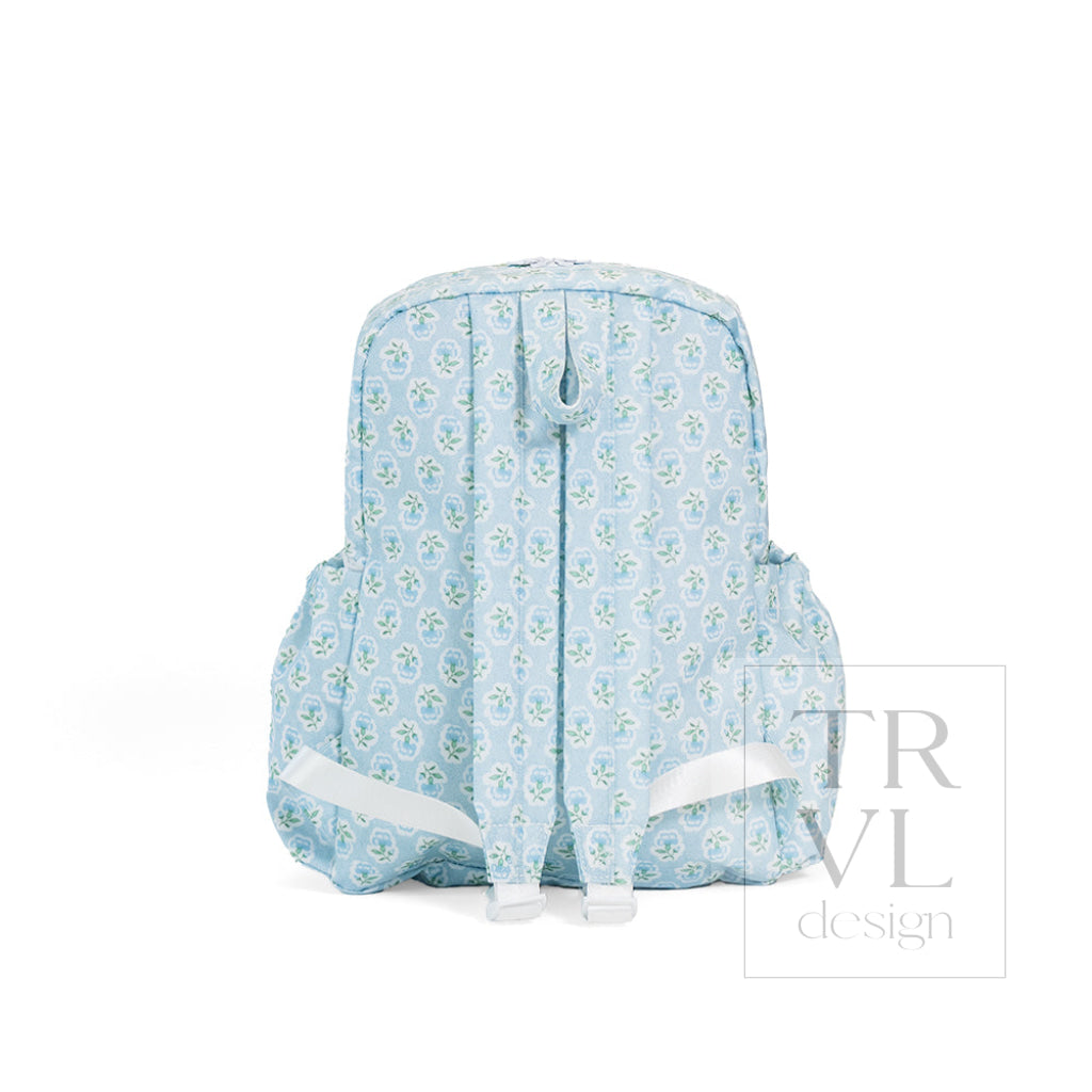 Petite Fleur Blue Full-Size Backpacker Backpack