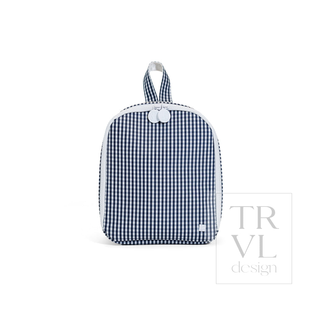 Gingham Navy Bring It! Lunch Bag