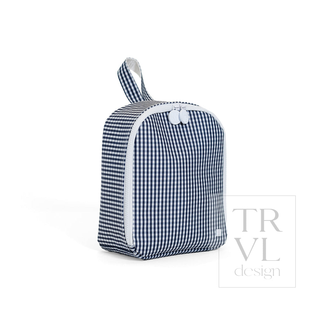 Gingham Navy Bring It! Lunch Bag