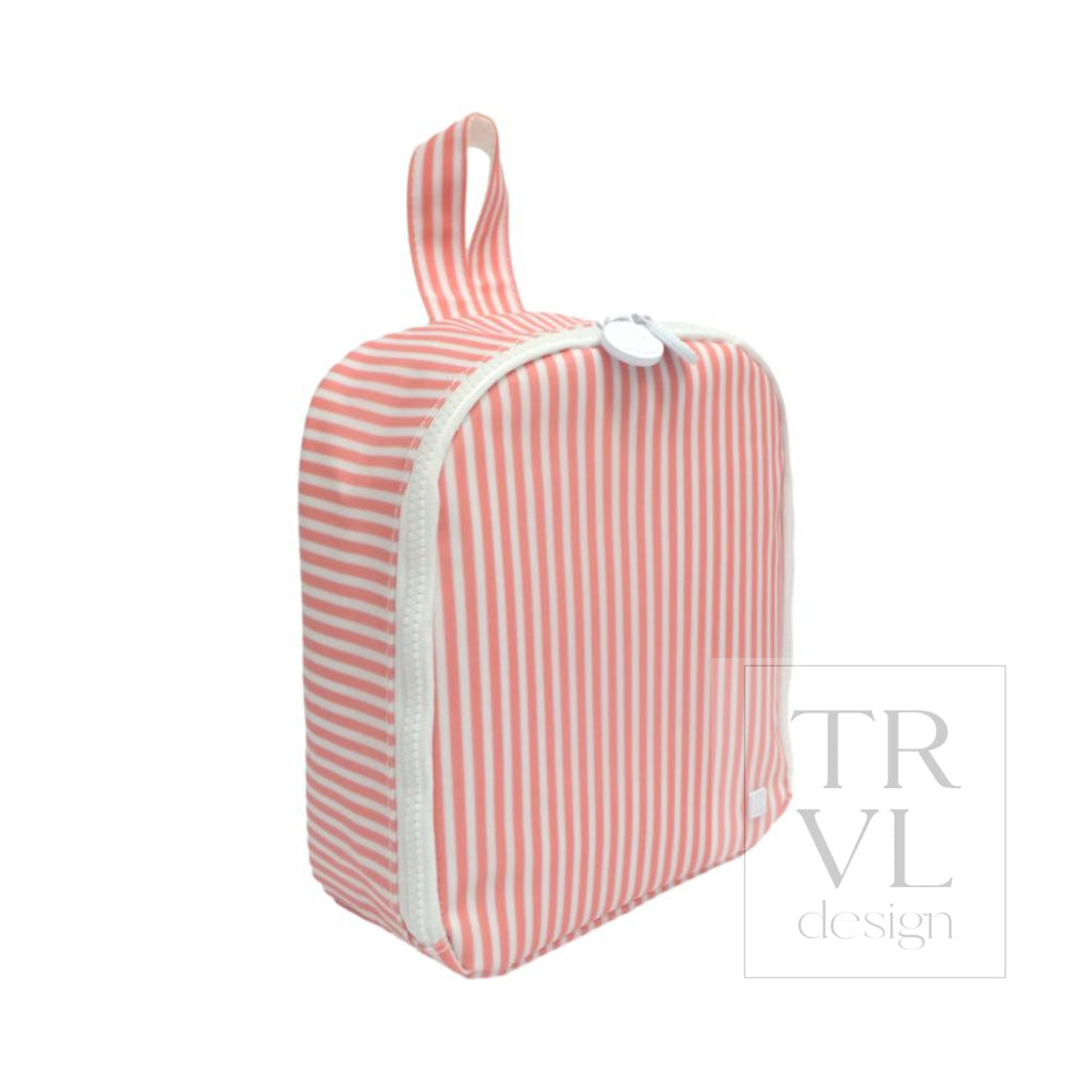 Pimlico Stripe Dusty Rose Bring It! Lunch Bag