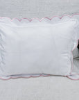 Pillowcase - Scalloped edge: Light Pink / 12”x 16”