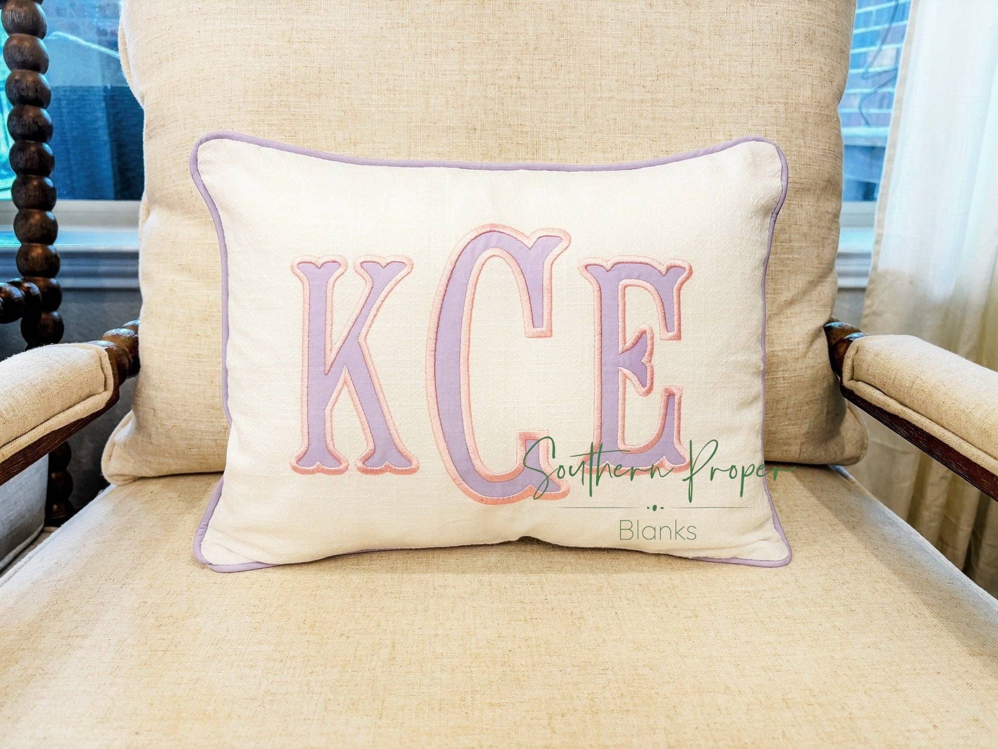 Pillowcase - Piping Edge Cotton: Pink trim / 12”x16”