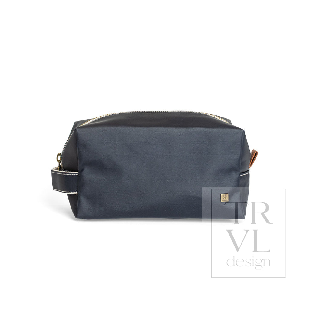 Coated Canvas Navy Dopp Kit