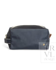 Coated Canvas Navy Dopp Kit