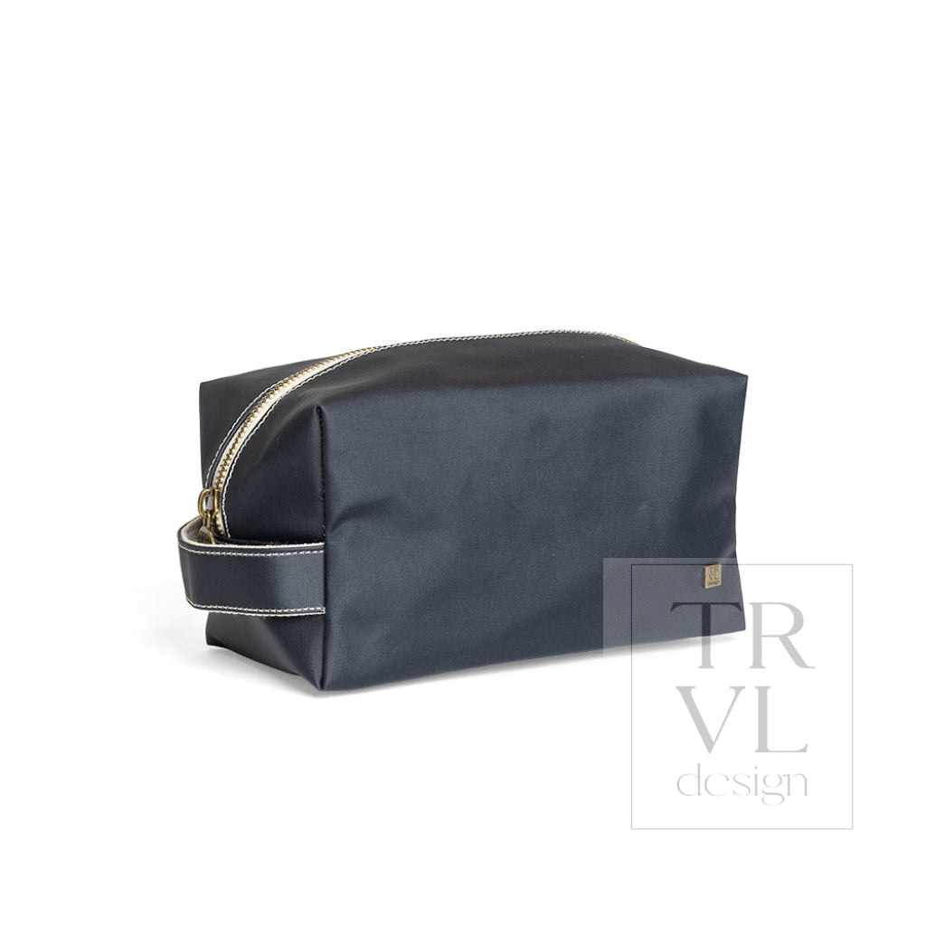 Coated Canvas Navy Dopp Kit