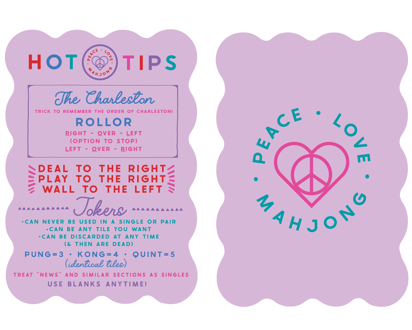Mahjong Tile Shufflers (Set of 2): Hot Tips - Pink
