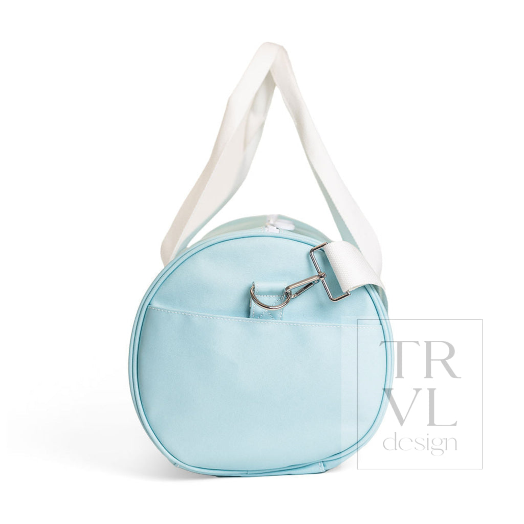 Lake Blue Coated Canvas Large Roll Duffel