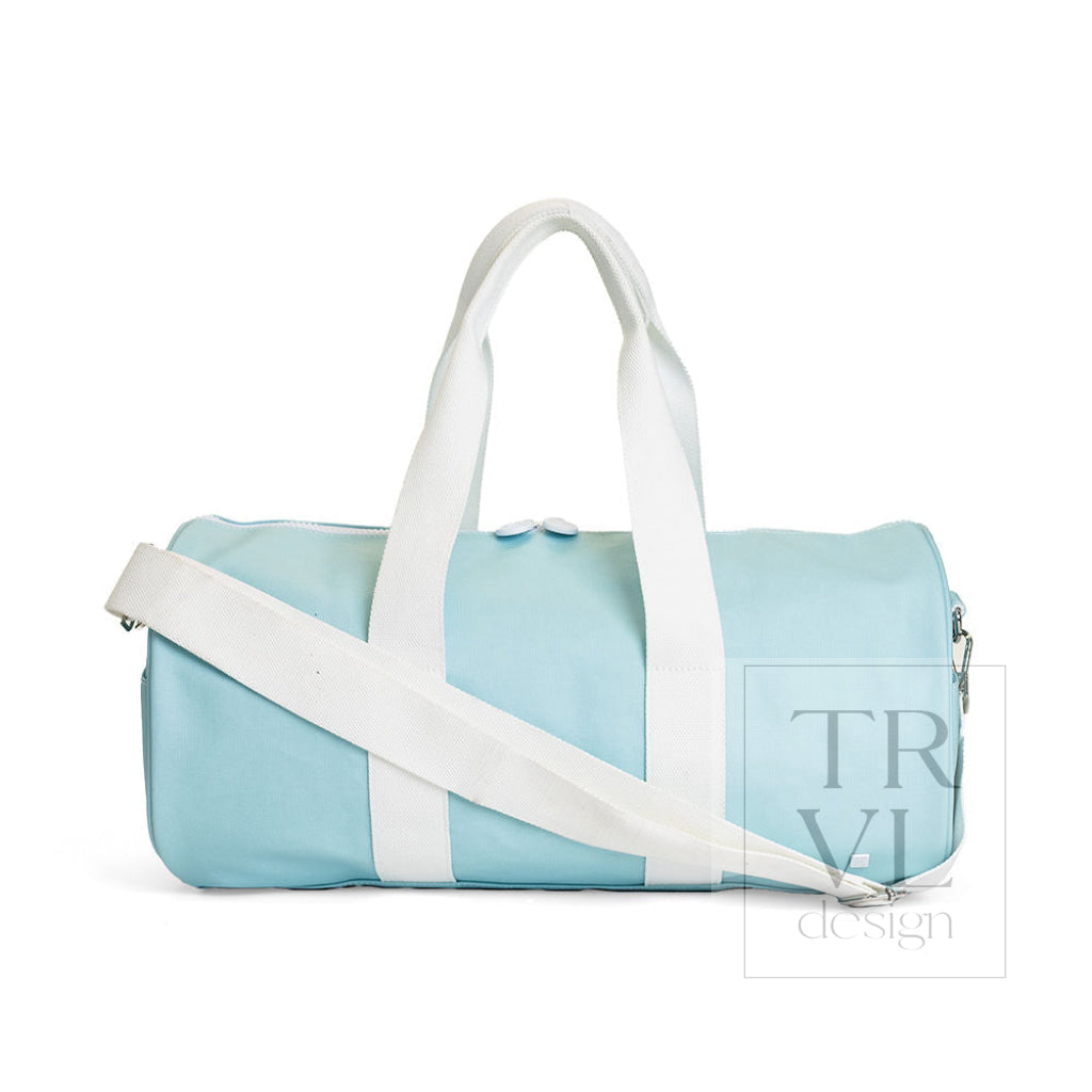 Lake Blue Coated Canvas Large Roll Duffel