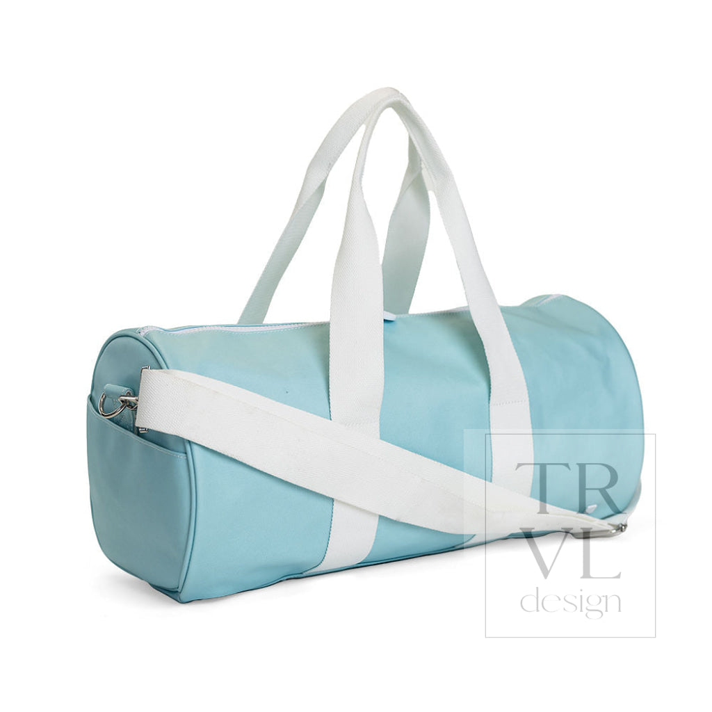Lake Blue Coated Canvas Large Roll Duffel