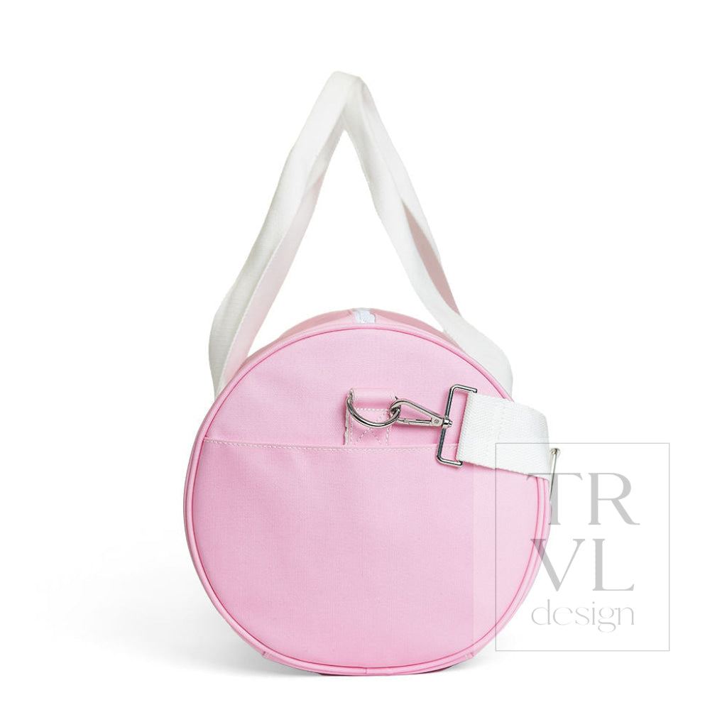 Coated Canvas Peony Pink Large Roll Duffel
