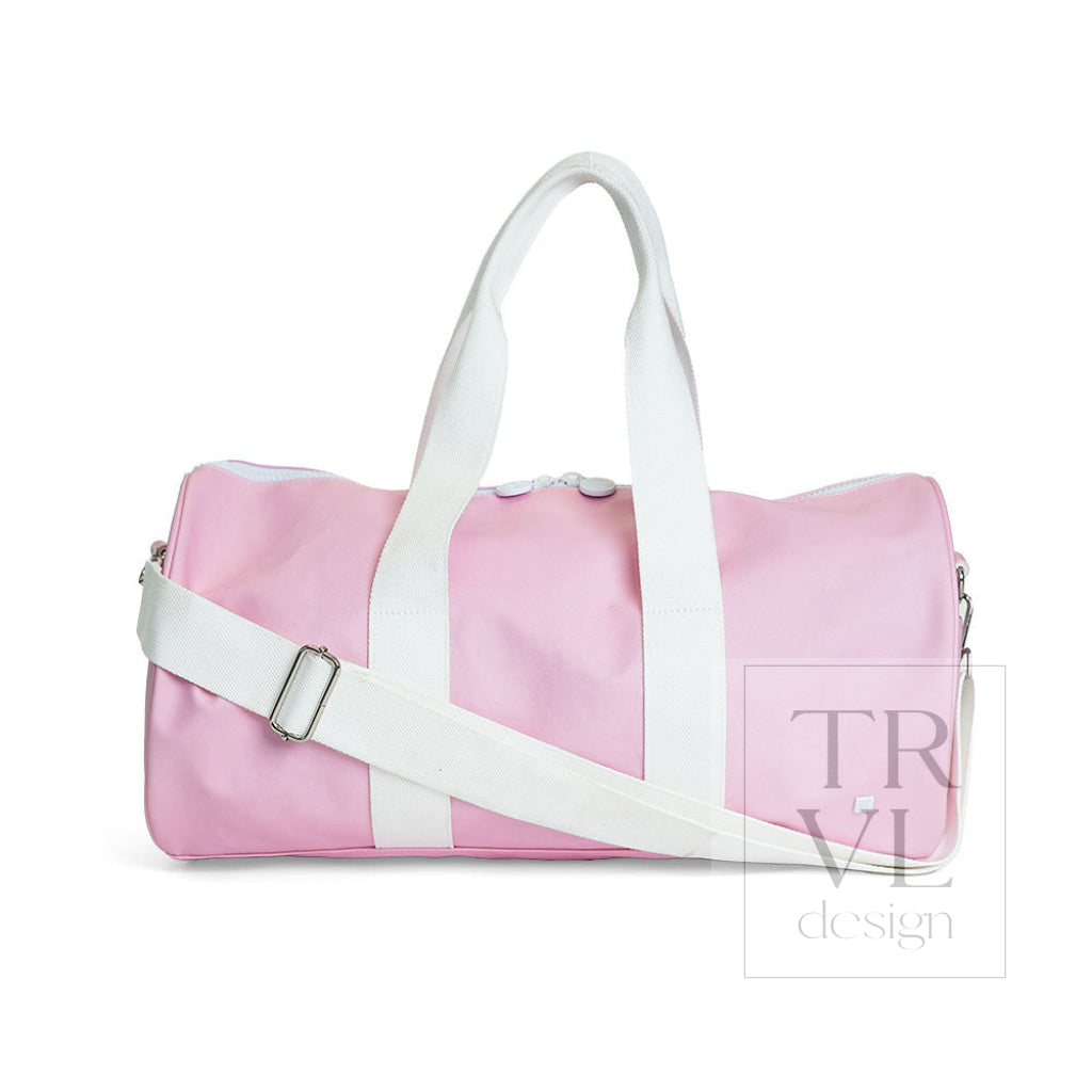 Coated Canvas Peony Pink Large Roll Duffel