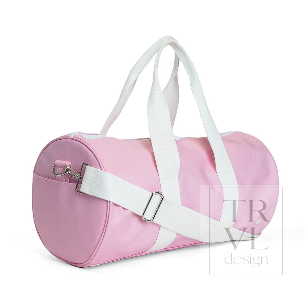 Coated Canvas Peony Pink Large Roll Duffel