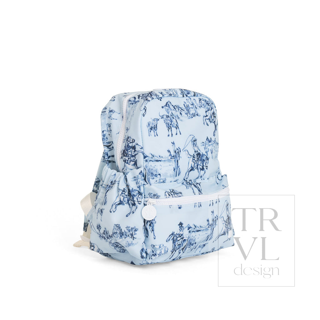 Cowboy Toile Mini Backer Backpack