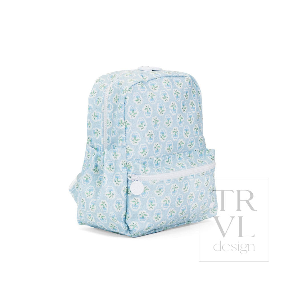 Petite Fleur Blue Mini Backer Backpack