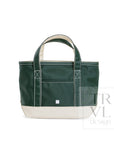 Coated Canvas Two Tone Heritage Green Mini Tote