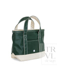 Coated Canvas Two Tone Heritage Green Mini Tote