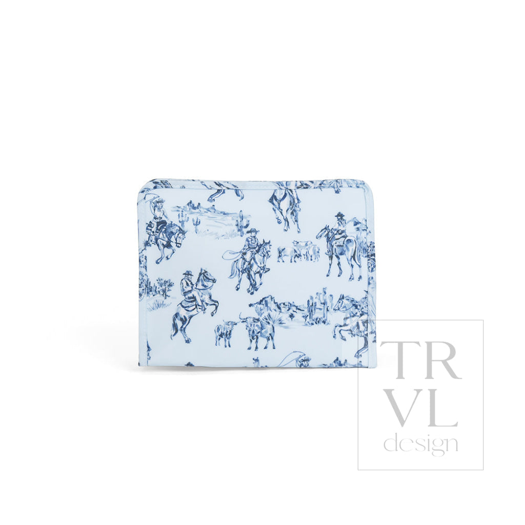 Cowboy Toile Large Roadie Pouch Bag
