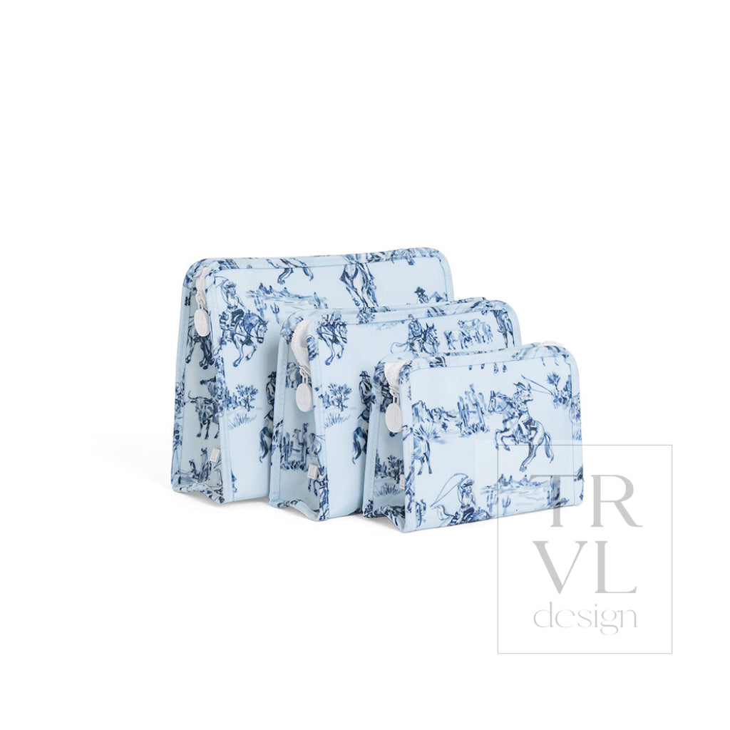 Cowboy Toile Large Roadie Pouch Bag