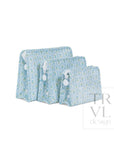 Petite Fleur Blue Large Roadie Pouch Bag