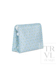 Petite Fleur Blue Large Roadie Pouch Bag