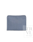 Gingham Navy Medium Roadie Pouch