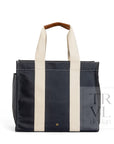 Coated Canvas Navy Tall Tote