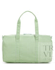 Gingham Leaf Green Weekender Duffel Bag