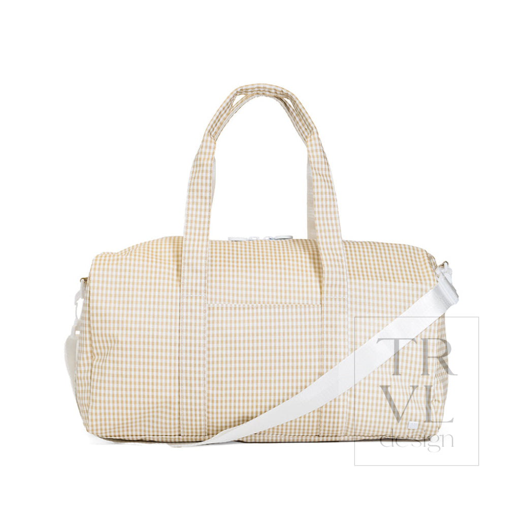 Gingham Khaki (New color) Weekender Duffel Bag