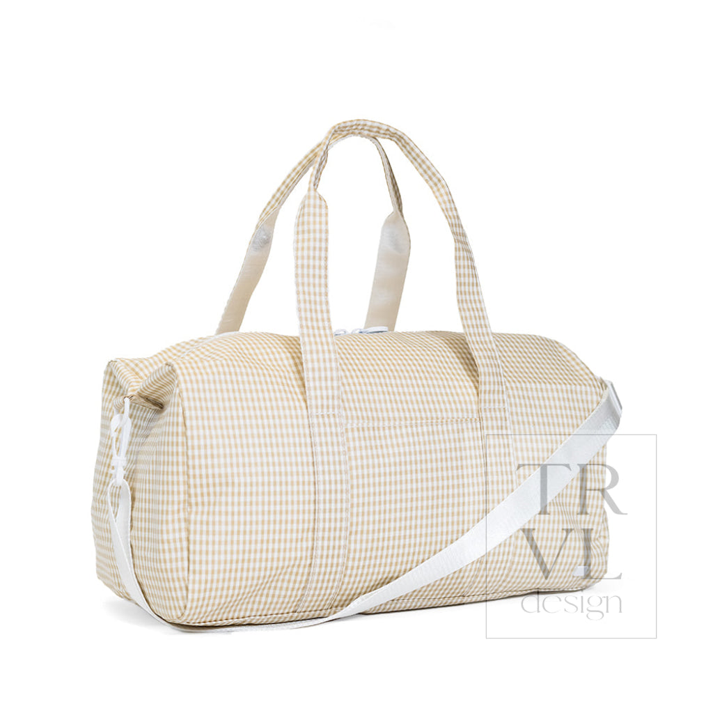 Gingham Khaki (New color) Weekender Duffel Bag