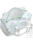 Gingham Leaf Green Weekender Duffel Bag
