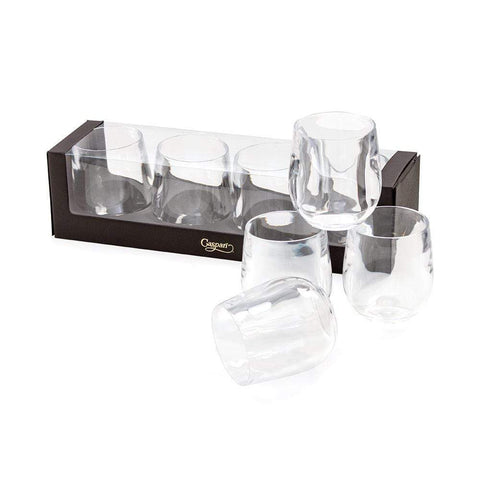 Clear Acrylic 12 oz Tumbler Stemless Wine Glass Set